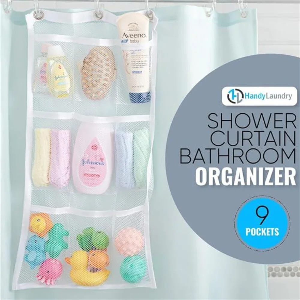 Shower Organizer Hanging 9 Pocket Mesh Caddy Bathroom Storage for Toiletries